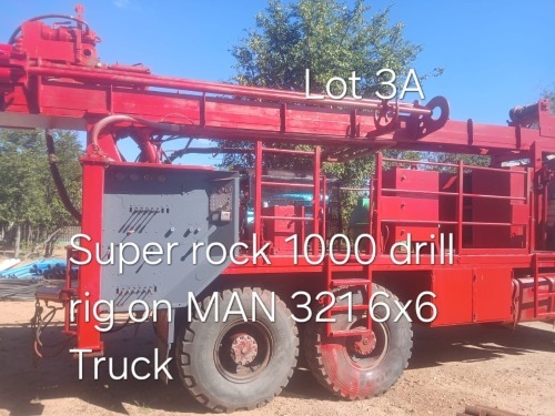 1 X 6X6 TRUCK WITH DRILL RIG (SUPEROCK 1000) 6X6 TRUCK WITH ATLAS COPCO 24BAR 1200 CFM COMPPRESSOR) Fanie Grobler