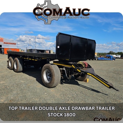 1 X TOP TRAILER DOUBLE AXLE DRAWBAR TRAILER STOCK NR: 1800