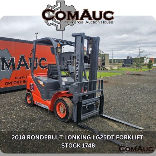1 X 2018 RONDEBULT LONKING LG25DT FORKLIFT STOCK NR: 1748