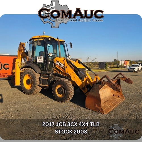 1 X 2017 JCB 3CX 4X4 TLB (CLUSTER IN FOR REPAIRS) STOCK NR: 2003