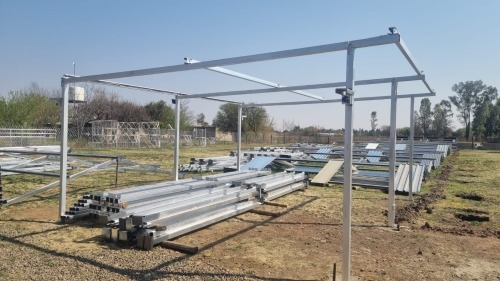 1 X 6mx6m flat roof steel structure with zinc height 3m Vanderbijlpark