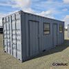 1 X 6M SHIPPING CONTAINER CONVERTED INTO 2 OFFICES WITH DOORS AND WINDOWS STOCK NR: 2012 - 6