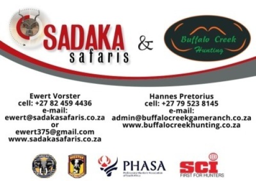LOT 9&nbsp; &nbsp; 8 DAY BUFFALO AND SABLE SAFARI FOR 2 HUNTERS