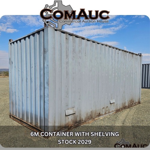 1 X 6M CONTAINER WITH SHELVING STOCK NR: 2029