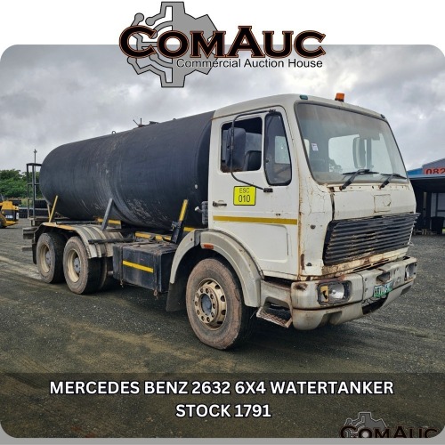 1 X MERCEDES BENZ 2632 6X4 WATERTANKER NO PAPERS PTO NOT WORKING STOCK NR: 1791