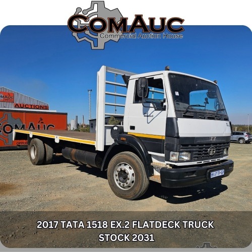 1 X 2017 TATA 1518 EX.2 FLATDECK TRUCK STOCK NR: 2031