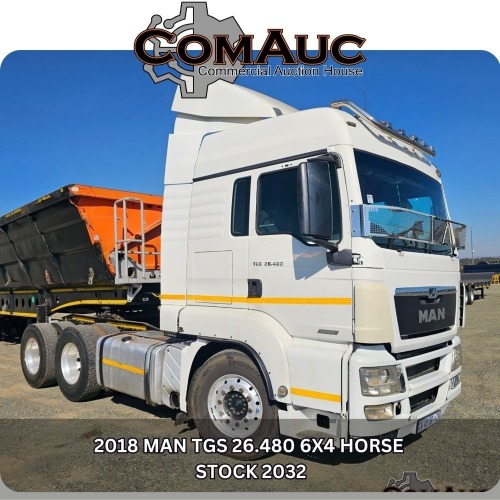 1 X 2018 MAN TGS 26.480 6X4 HORSE STOCK NR: 2032