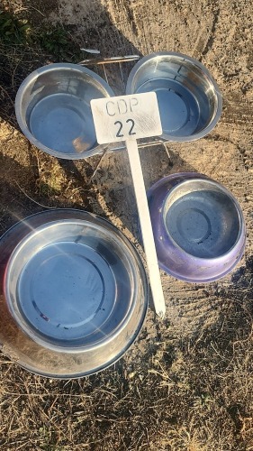 1 X STAINLESS STEEL CAT AND DOG BOWLS Kluyts Livestock Farming