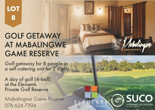 1 X GOLF GETAWAY AT MABALINGWE GAME RESERVE Mabalingwe Game Reserve