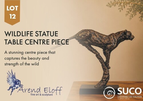 1 X WILDLIFE STATUE TABLE CENTRE PIECE Arend Eloff Fine Art & Sculpture