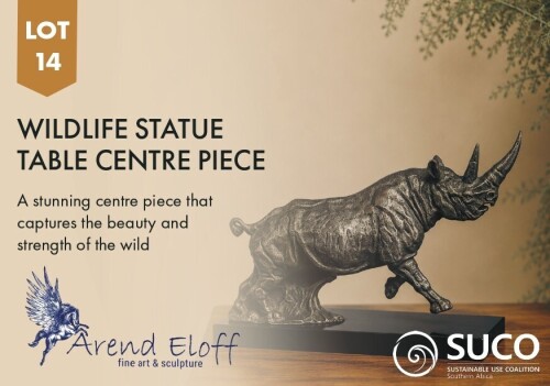 1 X WILDLIFE STATUE TABLE CENTRE PIECE Arend Eloff Fine Art & Sculpture