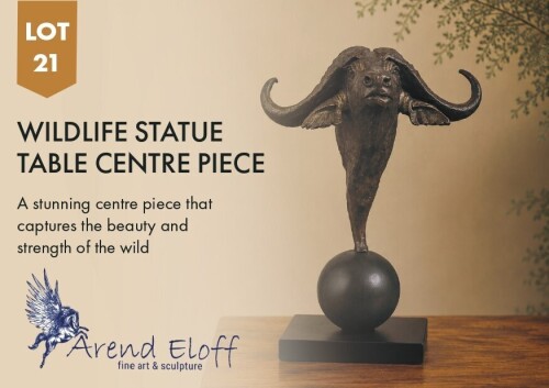 1 X WILDLIFE STATUE TABLE CENTRE PIECE Arend Eloff Fine Art & Sculpture