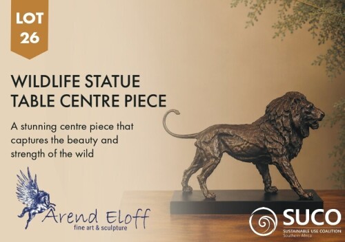 1 X WILDLIFE STATUE TABLE CENTRE PIECE Arend Eloff Fine Art & Sculpture