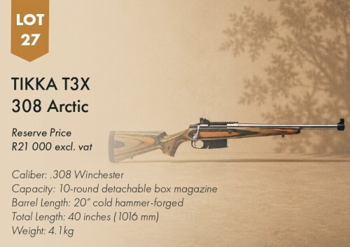 1 X TIKKA T3X 308 ARCTIC