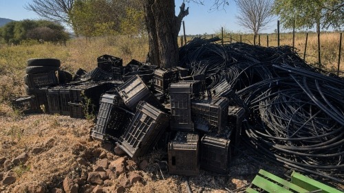 1 X Black produce crates