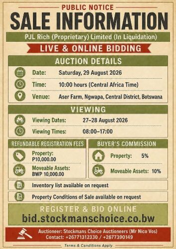 SALE INFORMATION - Registration Fee & Buyers Commision