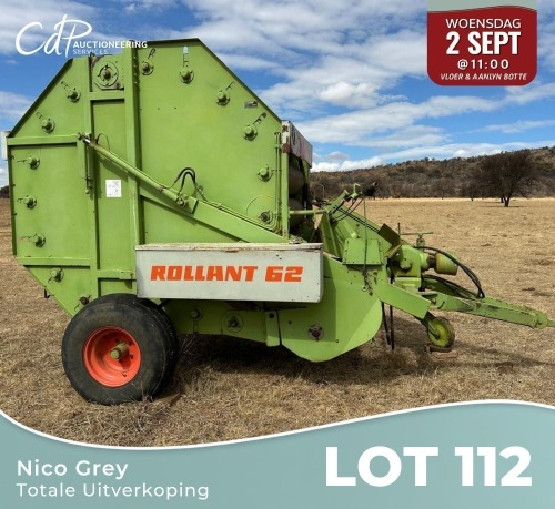 1 X Claas Rollant 62 - Vastekamer rondebaler