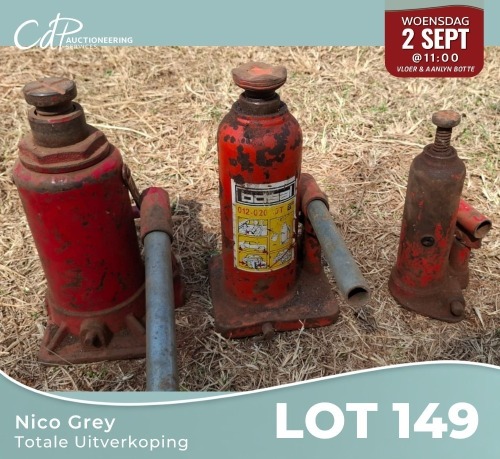 3 X Domkragte Nico Grey (Per item to take the lot)
