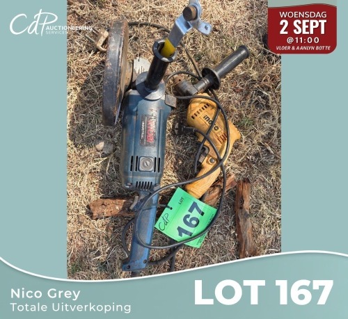 1 X Ryobi Grinder en Incco Boor Nico Grey