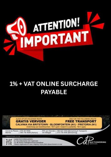 1% Online Levy + VAT Payable for all online bidders