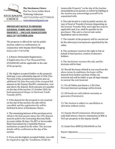 TERMS AND CONDITIONS