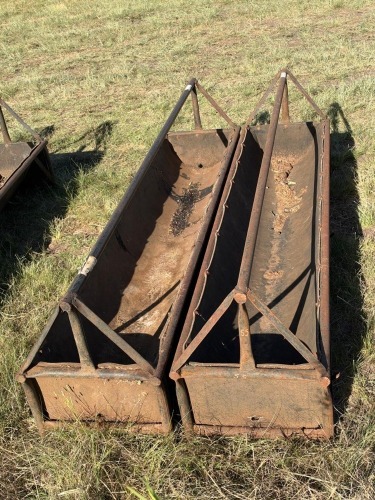 2 X Steel Frame Feeders with Conveyor &ndash; 2.0 m &times; 0.46 m F2 BOERDERY (Pay per item to take the lot)