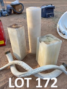 1 x Carved Kudu Horn Inners Abs Candles Pam Du Plessis