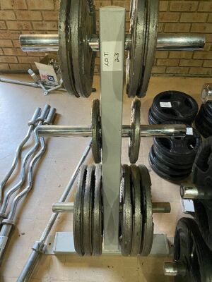 STAND WITH WEIGHT PLATES MOGOL CLUB