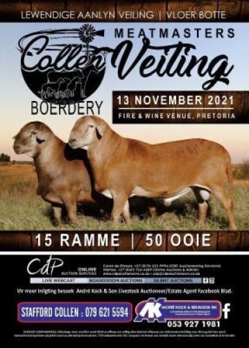 COLLEN BOERDERY MEATMASTER AUCTION LOT 101-157