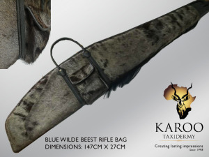 LOT 24 Durable Blue Wildebeest Hide Rifle bag