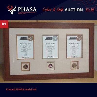 LOT 1 Framed PHASA medal set