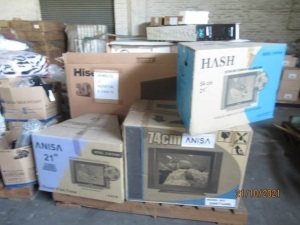EXPORT KZN 13 TVs 10 MONITORS; 3 BOX TVs  (Bidding on contents of container only)