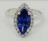 18 KT WG RING SET WITH TANZANITE