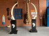 LOT 31 One set of Artificial Elephant Tusks on Pillars.