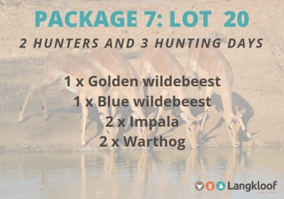 BILTONG HUNTING PACKAGE 7 3 day hunt All female animals