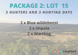 BILTONG HUNTING PACKAGE 2 3 day hunt All female animals