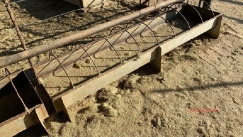 LOT 58 10x Galvanised steel feeders with rings - short (Betaal per stuk om lot te neem)