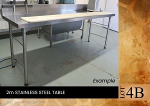 1X 2m Stainless Steel Table