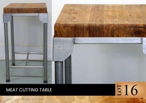 1X Meat cutting table