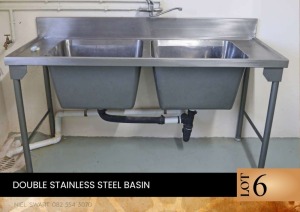 1X Double Stainless Steel Basin