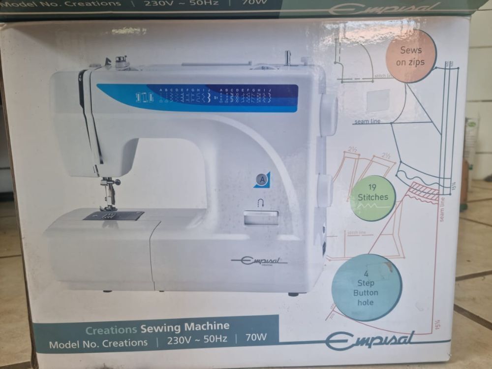 1X EMPISAL CREATIONS SEWING MACHINE PRETORIA (FOR COLLECTION) CDP IT'S