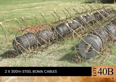 2X 300m steel boma cables