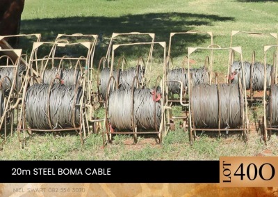 1X 20m steel boma cables