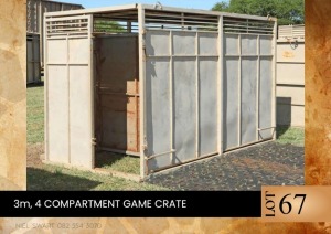 1X 3m 4 compartment game crate