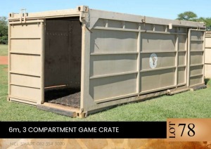 1X 6m 3 compartment game crate