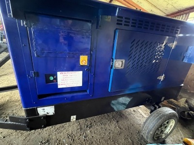 1X Generator on trailer air cool three phase, 35 Kva