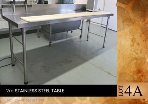 1X 2m Stainless Steel Table