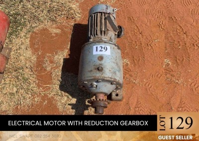 1X Electrical Motor with reduction gearbox