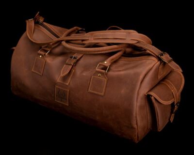 1 x LEATHER WEEKENDER BAG