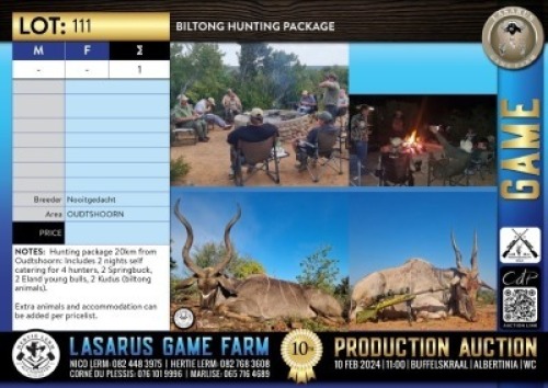 1X Biltong hunting package Nooitgedacht